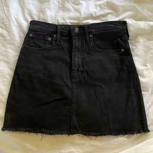 Madewell Black Denim Skirt